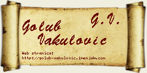 Golub Vakulović vizit kartica